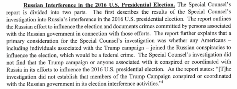 Illustration for article titled Mueller Report Doesn't Say Trump Conspired With Russia, But It Also Doesn't Exonerate HimÂ
